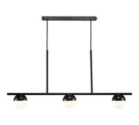 Nordlux Contina Metal Pendant Rail Light Hand Blown Glass Black,mains