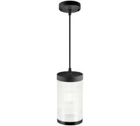 Nordlux Coupar Pendant Light E-27 Black Ribbed Glass Design