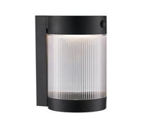Nordlux Coupar solar outdoor wall light, black, plastic, IP44
