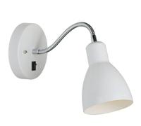 Nordlux Cyclone Indoor Wall Light White Metal Sensor E14 Gooseneck - Plug In Or Mains Powered , Ip20