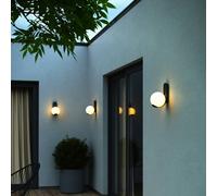 Nordlux Dalius Outdoor Wall Light/Exterior Light Black Plastic, E27 10W Waterproof & Weather Resistant-Porch, Patio, Garden, Garage, or Entrance. IP44, Class 1 (Insulated)