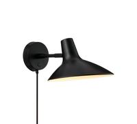 Nordlux Darci Indoor Wall Light Black Metal Sensor E14 Touch Switch - Plug In or Mains Powered, IP20 Nordlux Black