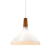 Nordlux DFTP Float 27 Indoor Pendant/Ceiling Light White Glass, E27 60W with Adjustable Cable-Bedroom, Living Room, Kitchen, Office, Bedside or Study. IP20, Class 2 (Double Insulated)