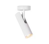 Nordlux DFTP MIB Indoor Ceiling/Flush Mount White Metal, GU10 8W Mains Powered-Bedroom, Living Room, Kitchen, Office, Bedside or Study. IP20, Class 2 (Double Insulated)