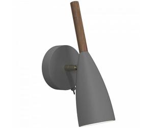 Nordlux DFTP Pure Indoor Wall Light/Wall Scones Grey Metal, GU10 8W Plug in & Mains Hardwire -Bedroom, Living Room, Kitchen, Office, Bedside or Study. IP20, Class 2 (Double Insulated)