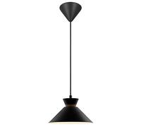 Nordlux Dial 25 Indoor Pendant/Ceiling Light Black Metal, E27 40W with Adjustable Cable-Bedroom, Living Room, Kitchen, Office, Bedside or Study. IP20, Class 2 (Double Insulated)