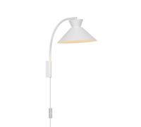 Nordlux Dial Metal Wall Light White,plug In Or Mains