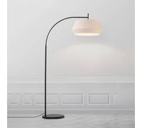 Nordlux Dicte floor lamp, hand-woven lampshade, beige