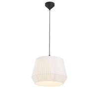 Nordlux Dicte Textile Pendant Light Hand Pleated White,mains