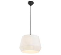 Nordlux Dicte Textile Pendant Light Hand Pleated White,mains