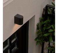 Nordlux Dion Single outdoor wall light, black, GU10, aluminium, IP44