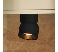 Nordlux Downlight Pitcher, black/brass, 1-bulb, metal, GU10