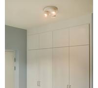 Nordlux Downlight Pitcher, white/silver, 3-bulb, round, metal