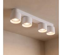 Nordlux Downlight Pitcher, white/silver, 4-bulb, metal, GU10