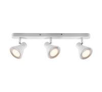 Nordlux Eik Indoor Spot Light/Down Light White Metal, GU10 3X35W Easy Mount -Bedroom, Living Room, Kitchen, Office, Bedside or Study. IP20, Class 1 (Insulated)