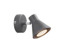 Nordlux Eik Wall Light Grey Metal Bedroom GU10 Switch Plug in/Mains