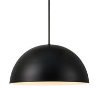 Nordlux Ellen Indoor Pendant Light Black Metal E27 Dome Shade - Kitchen, Bedroom, Living Room Mains Powered, IP20