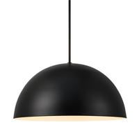 Nordlux Ellen Indoor Pendant Light Black Metal E27 Dome Shade - Kitchen, Bedroom, Living Room Mains Powered, IP20