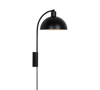 Nordlux Ellen Wall Light Black Metal E14 Switch Plug in/Mains