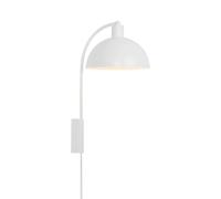 Nordlux Ellen Wall Light White Metal E14 Switch Plug in/Mains