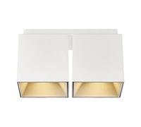Nordlux Ethan 2-Spot Built-On Lighting in White - Homeware Living Room Décor Indoor Bedroom Office Kitchen Ceiling Light - Class 2 (Double Isolated), IP20, GU10, LED: 2 x 10W, Traditional: 2 x 50W