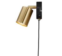 Nordlux Explore Indoor Wall Light Brass Metal GU10 Adjustable Head - Bedroom, Bedside, Living Room Plug in or Mains Powered, IP20