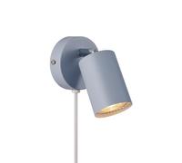 Nordlux Explore wall spotlight with cable and plug, GU10, blue