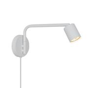 Nordlux Explore Indoor Wall Light White Metal Sensor Gu10 Adjustable Head - Plug In Or Mains Powered , Ip20