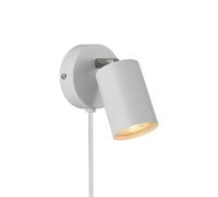 Nordlux Explore Modern White Metal Wall Light - Bedroom, Bedside, Living Room Plug in or Mains