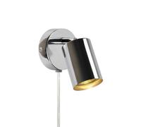 Nordlux Explore Wall Light, Adjustable Directional Bedside Lamp, Chrome