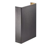 Nordlux Fold 15 Outdoor Wall Light/Exterior Light Black Silver, Intergrated LED Waterproof & Weather Resistant-Porch, Patio, Garden, Garage, or Entrance. IP54, Class 1 (Insulated)
