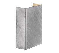 Nordlux Fold Outdoor Wall Light Silver Galvanized Steel Intergrated LED Coastal/Marine Safe - Garden, Patio, Entrance Mains Powered, IP54