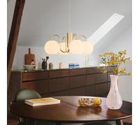 Nordlux Franca Metal Pendant Light Hand Blown Glass Brass,mains