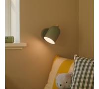 Nordlux Gaston wall light with cable and plug, metal, green