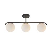 Nordlux Grant Ceiling Light Black Glass Hallway E14 Mains 15cm Nordlux Black