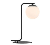 Grant Indoor Living Dining Bedroom Glass Table Lamp in Black (Diam) 14.5cm Nordlux Black One Size