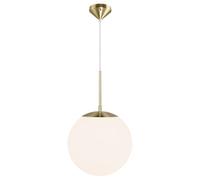 Nordlux Grant Modern Brass Glass Pendant Light - Kitchen, Bedroom, Living Room Mains