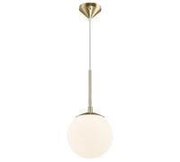 Nordlux Grant Pendant Light Brass Glass Dining Room E14 Mains 15cm