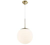 Nordlux Grant pendant light in brass with glass globe Ø 25cm