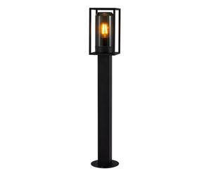 Nordlux Griffin Outdoor Aluminium Garden Post Tinted Glass Black,mains