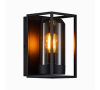 Nordlux 'Griffin' Outdoor Wall Light Smoked E27 in Black Nordlux Black