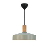 Nordlux Hanging light Elvas, dusty green, Ø 37 cm, metal/cork