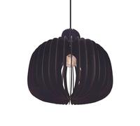 Nordlux Hazo pendant light, Ø 43 cm, black, wood