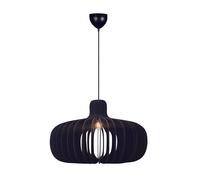 Nordlux Hazo Pendant Light Black Wood Dining Room E27 Mains 66cm Nordlux Black
