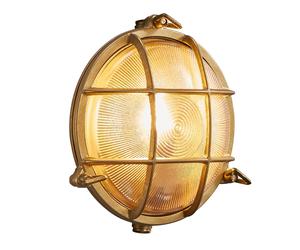 Nordlux Industrial Outdoor Wall Light Brass Brass E27 Coastal/Marine Safe - Mains Powered, IP64 in Gold Nordlux Gold