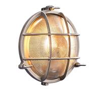 Nordlux Industrial Outdoor Wall Light Silver Brass E27 Coastal/Marine Safe - Mains Powered, IP64 in Metallic Silver Nordlux Metallic Silver