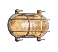 Nordlux Industrial Outdoor Wall Light Silver Brass E27 Coastal/Marine Safe - Mains Powered, IP64 in Metallic Silver Nordlux Metallic Silver