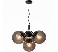 Nordlux Ivona 4-Spot Indoor Living Dining Glass Pendant Ceiling Light In Black (Diam) 20Cm