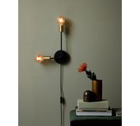 Nordlux Josefine Indoor Living Dining Metal Wall Light In Matt Black (Diam) 22.2Cm