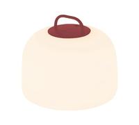 Nordlux Kettle to-Go 36 Outdoor Portable Light/Recharable Lamp Red Plastic, Intergrated LED Day & Night Sensor-Porch, Patio, Garden, Garage, or Entrance. IP65, Class 3 (SELV)